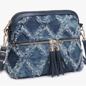 Tassel Zipper Pocket Crossbody Bag Shoulder purse